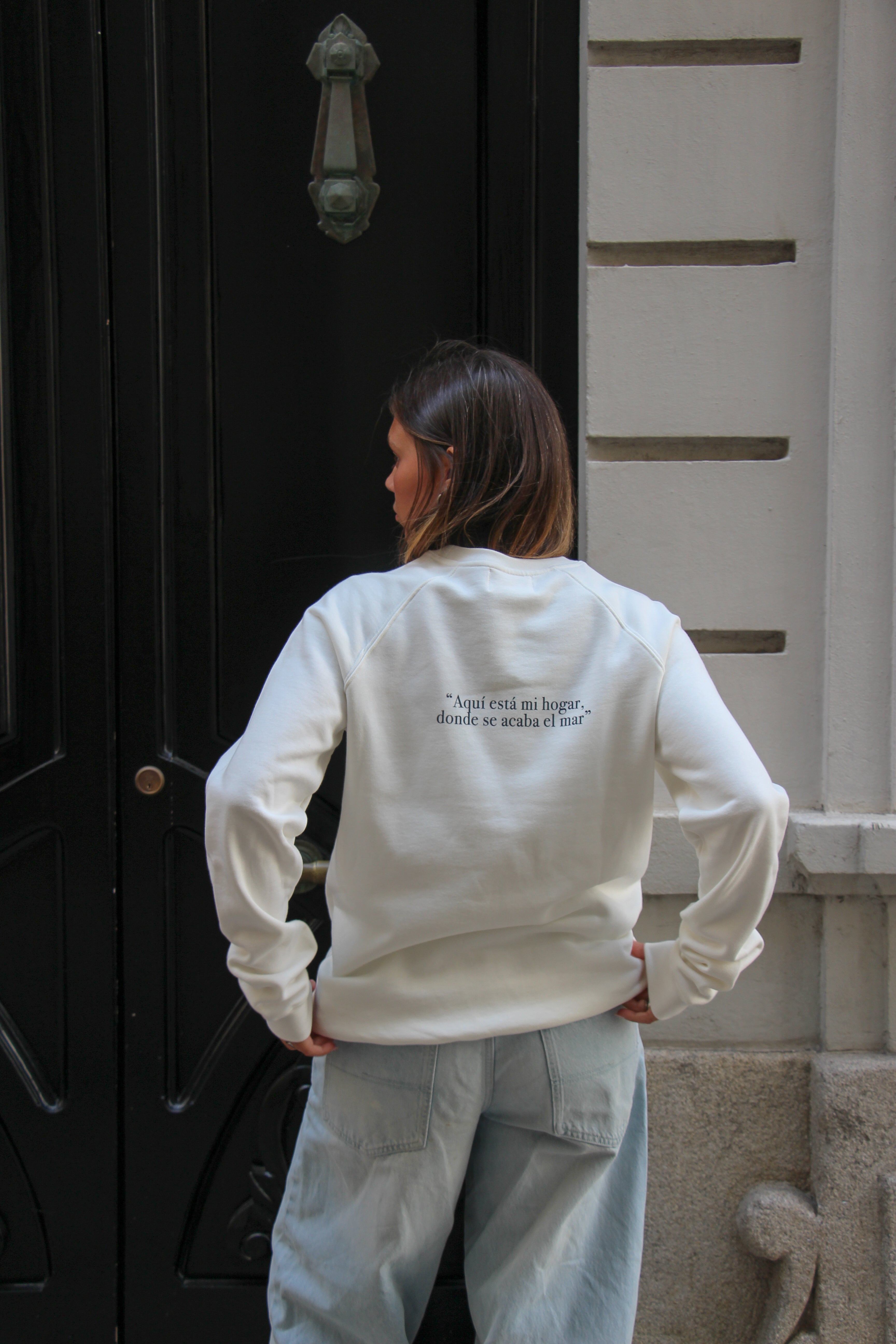 SUDADERA "LOS LIMONES" BLANCO/NEGRO